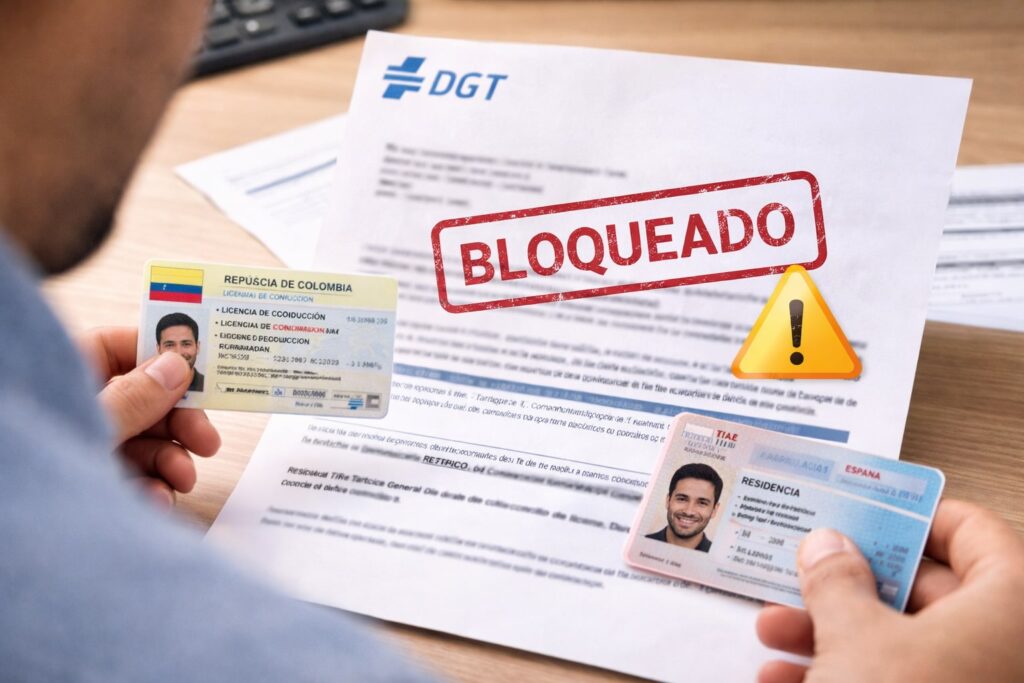 canje carnet bloqueado por error en la fecha de obtención