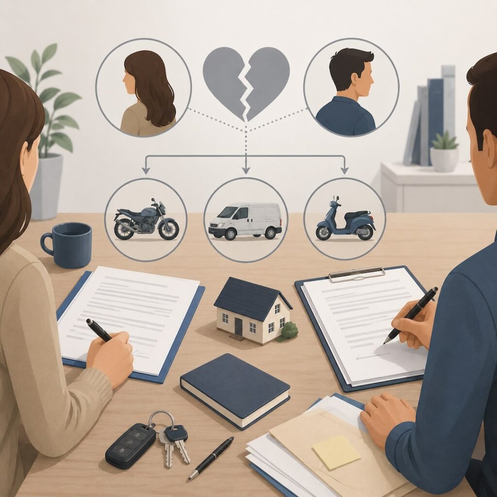 transferencia de vehículo por divorcio